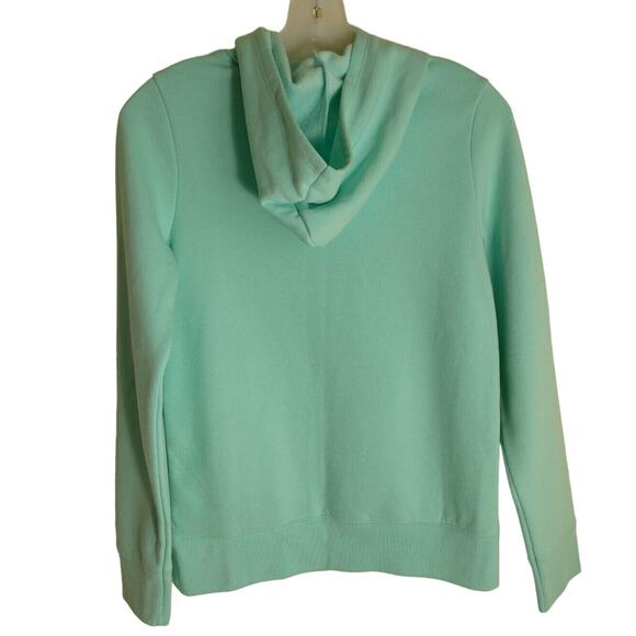 Gap kids Hooded Sweatshirt Youth Girls Sz XXL Blue Fleece Pullover Logo Pocket - Picture 3 of 10